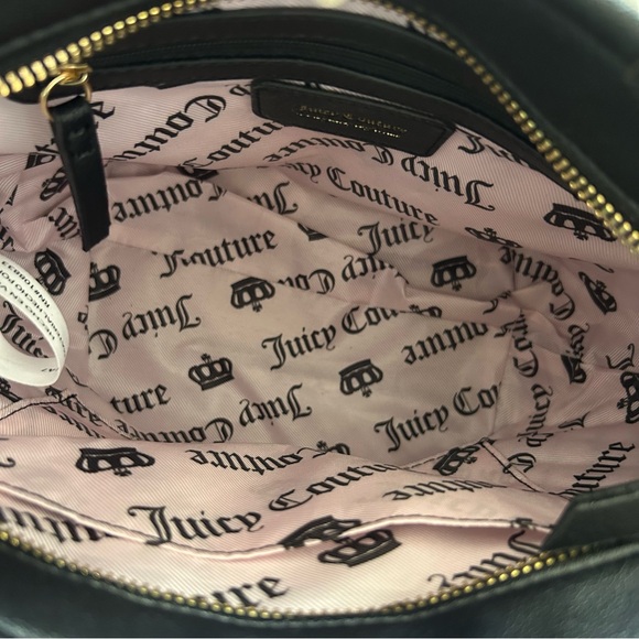 NWT Juicy Couture Tied with a Bow mini tote crossbody Black Bow Bag purse charm - Picture 10 of 17